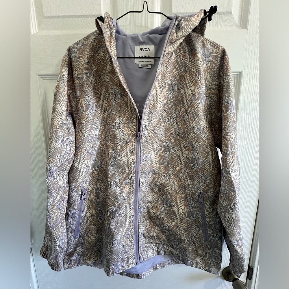 NWT RVCA Snakeskin Packable Jacket Size S